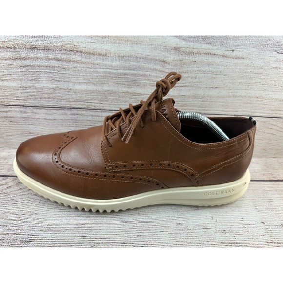 Cole Haan Grand Plus Wingtip Oxford Shoes Mens Size 12M Brown Leather *TRIED ON* main image 11